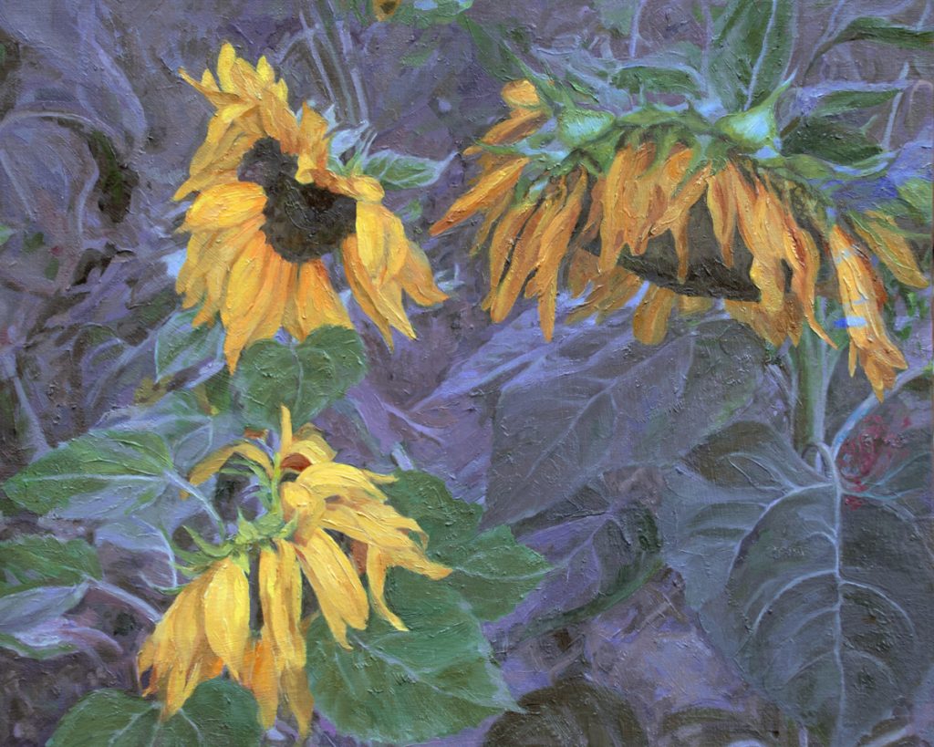 JulieAnn Derby Sunflower Painting Awaken