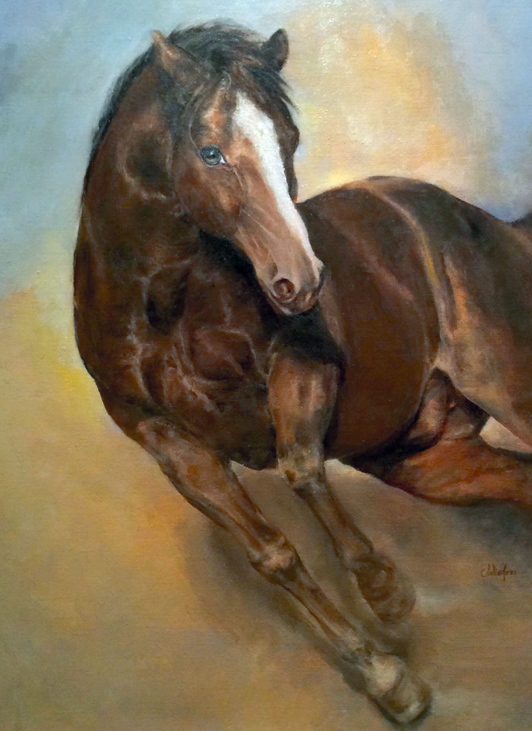 Mare Horse Oil Painting by Julie Derby